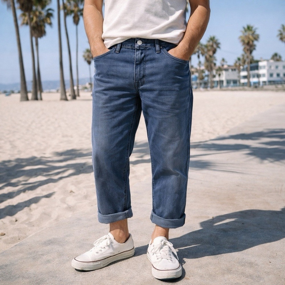 Birdwell Beach Britches Twill Crop Pants Made USA Size 30x24.5 $128
